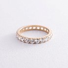 Кольцо с дорожкой камней в желтом золоте (фианиты) к07389 от ювелирного магазина Оникс - 4