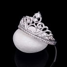 Золотое кольцо "Корона" с фианитами к04266 от ювелирного магазина Оникс - 1