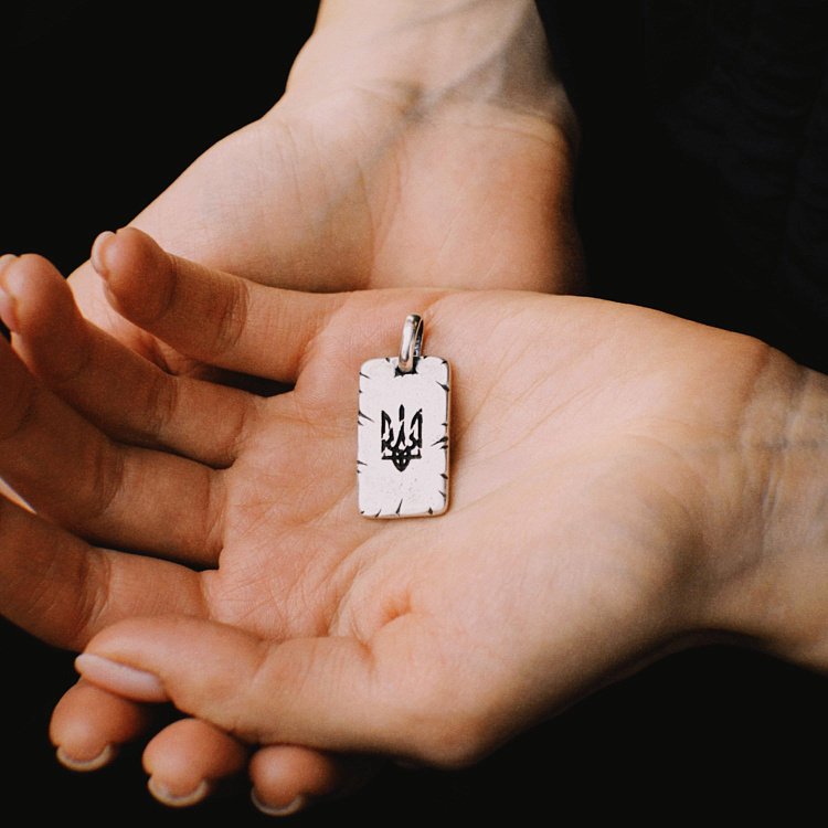 Серебряный кулон "Герб Украины - Тризуб" 133213g от ювелирного магазина Оникс - 3