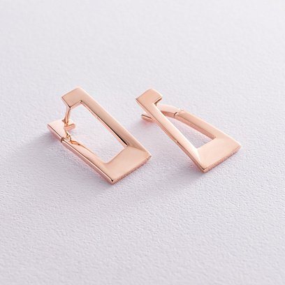 Золотые серьги "Афина" без камней с07541 №3