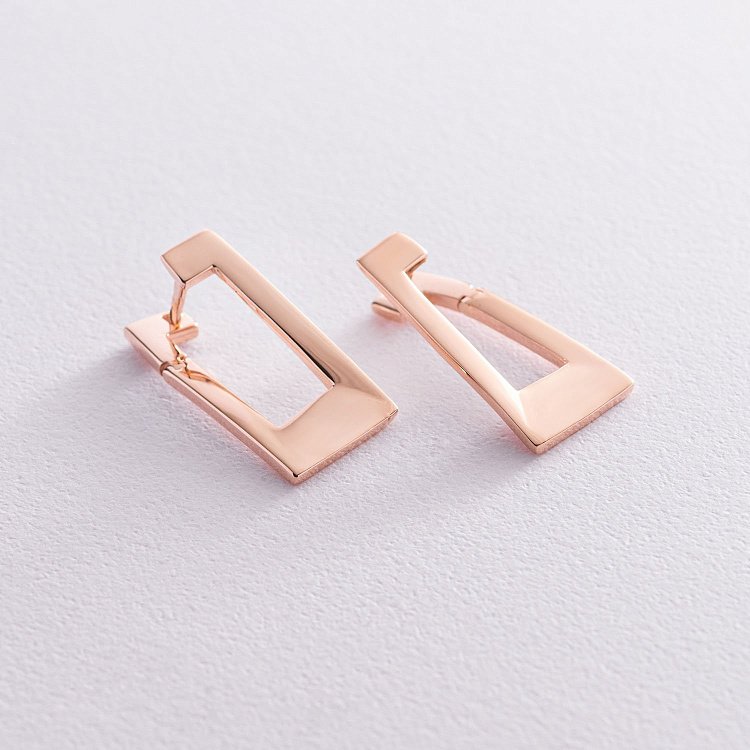 Золотые серьги "Афина" без камней с07541 от ювелирного магазина Оникс - 2