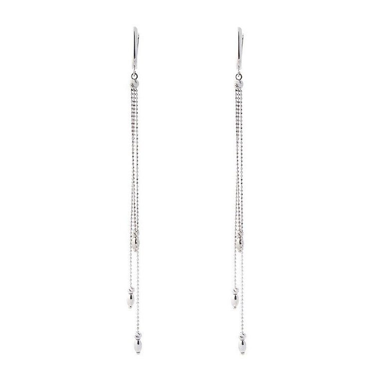 Золоті сережки на ланцюжку с05599 від ювелірного магазину Онікс