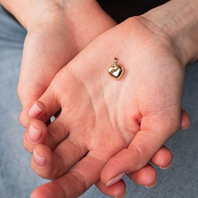 Кулон "Сердце" в желтом золоте п03666 №2