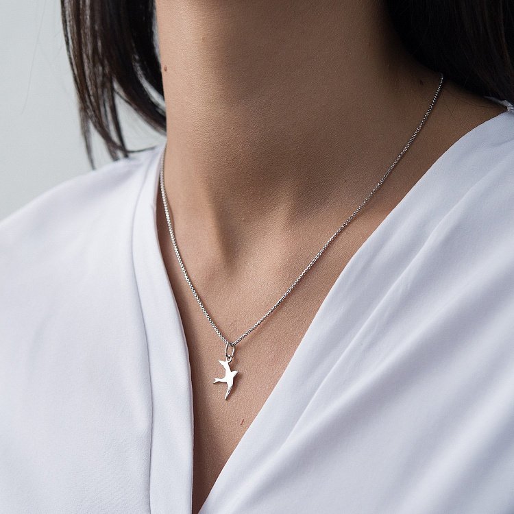 Золотий кулон "Ластівка" п03009 від ювелірного магазину Онікс - 3