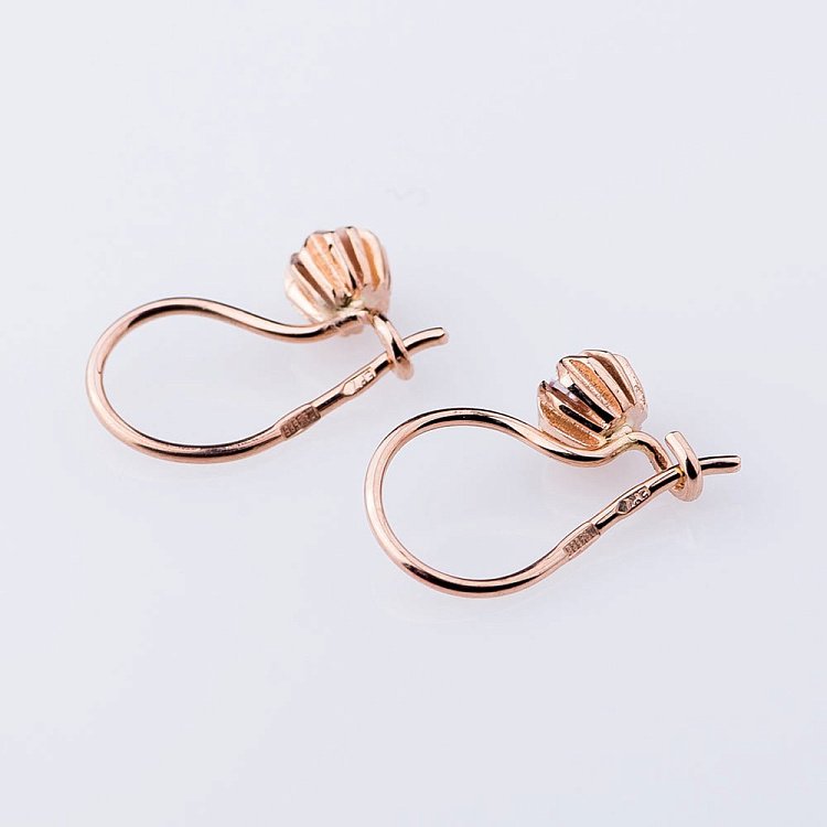 Золоті сережки (фіаніти) с04354 від ювелірного магазину Онікс - 1