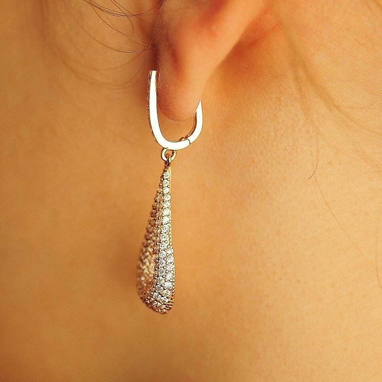 Сережки (фіаніти) с01478 від ювелірного магазину Онікс - 3