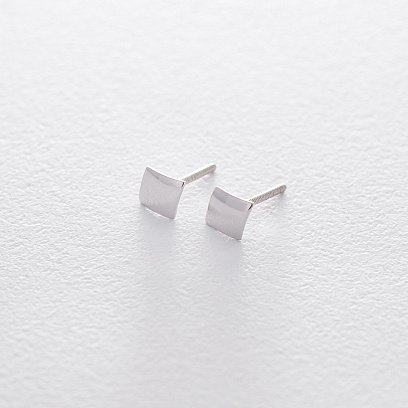 Золоті сережки-пусети "Квадратики" с06197