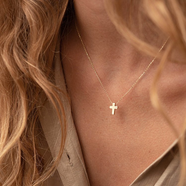 Кольє "Хрестик" у жовтому золоті кол02268 від ювелірного магазину Онікс - 6