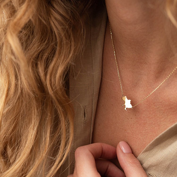 Кольє "Карта України" у жовтому золоті (можливе гравіювання) кол02299 - 4 Кольє "Карта України" у жовтому золоті (можливе гравіювання) кол02299 від ювелірного магазину Онікс - 4