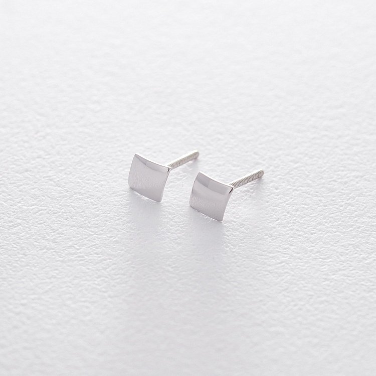 Золоті сережки-пусети "Квадратики" с06197 від ювелірного магазину Онікс