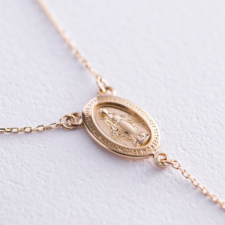 Кольє "Розарій" у жовтому золоті кол02211 від ювелірного магазину Онікс - 2