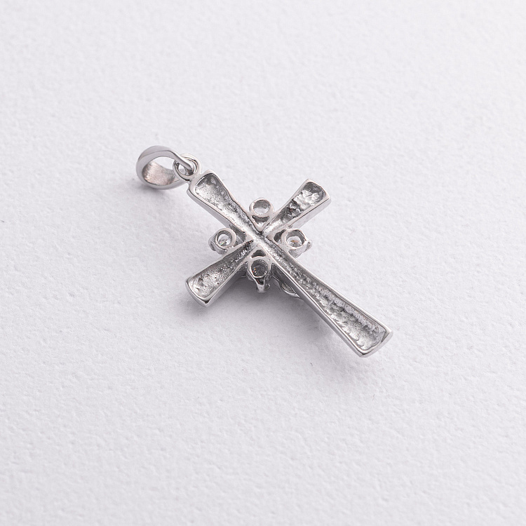 Хрестик в білому золоті (фіаніти) п01817 від ювелірного магазину Онікс - 2