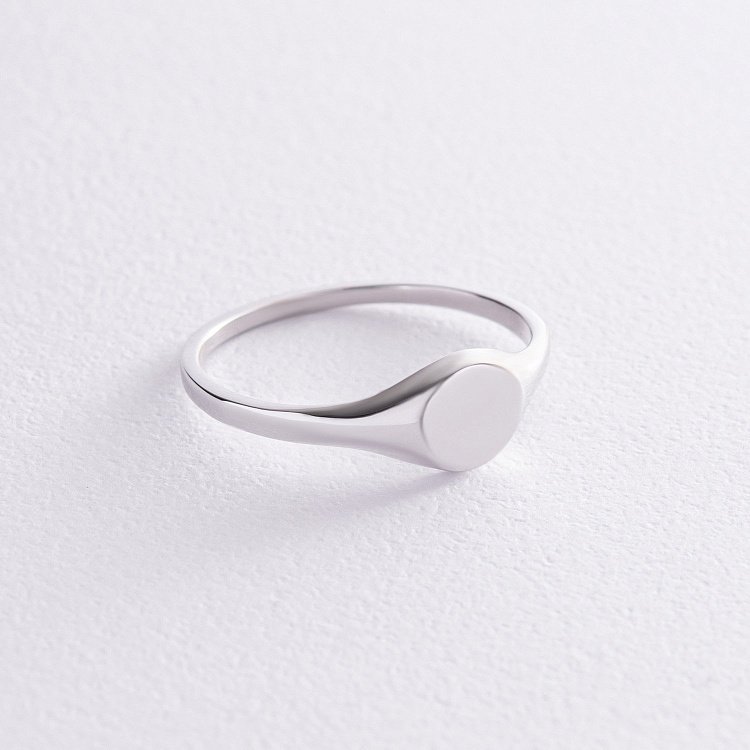 Печатка в белом золоте (возможна гравировка) к07516 от ювелирного магазина Оникс