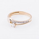 Золотое кольцо с фианитами к05216 от ювелирного магазина Оникс - 1