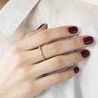 Золотое кольцо с фианитом к05712 от ювелирного магазина Оникс - 4