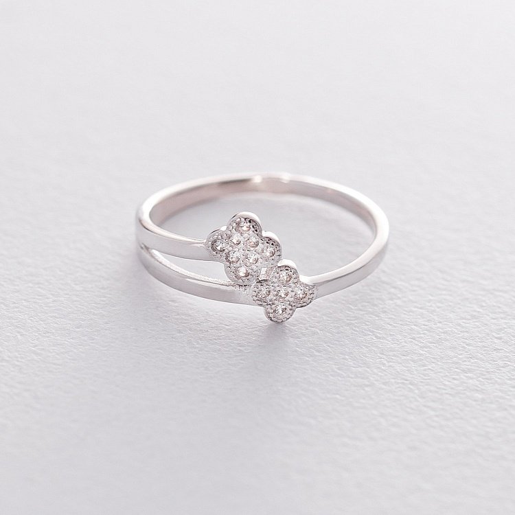 Серебряное кольцо "Клевер" 112224 от ювелирного магазина Оникс