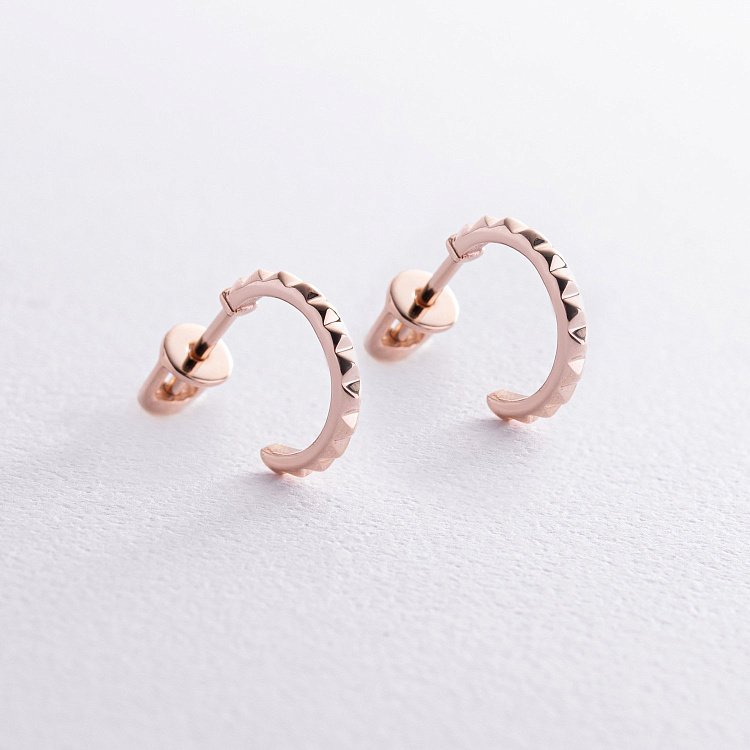 Сережки - пусети "Mona" в червоному золоті mini с08439 від ювелірного магазину Онікс