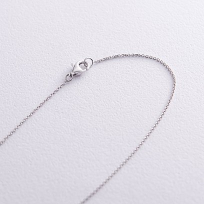 Золотое колье с крестиком (разноцветные сапфиры и бриллианты) колб0100mi №7