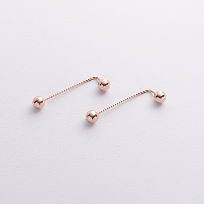 Золотые серьги "Ophelia" с шариками с09364