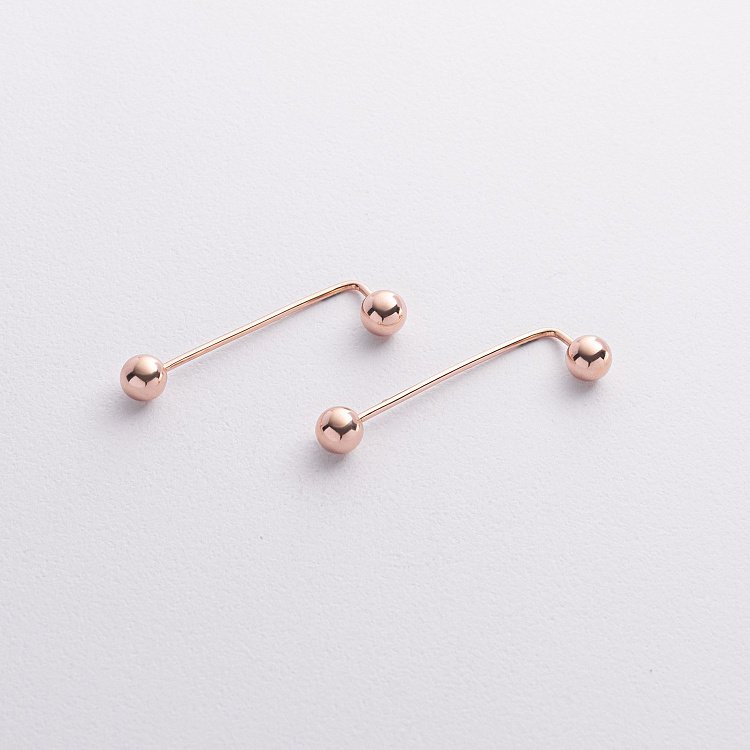 Золотые серьги "Ophelia" с шариками с09364 от ювелирного магазина Оникс