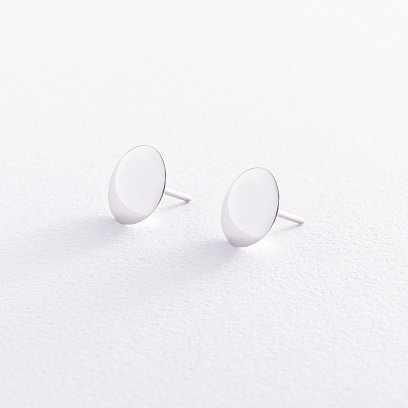 Золотые серьги - пусеты "Кружочки" с05775 №2