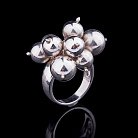Серебряное кольцо "Цветок с шариков" 11693 от ювелирного магазина Оникс