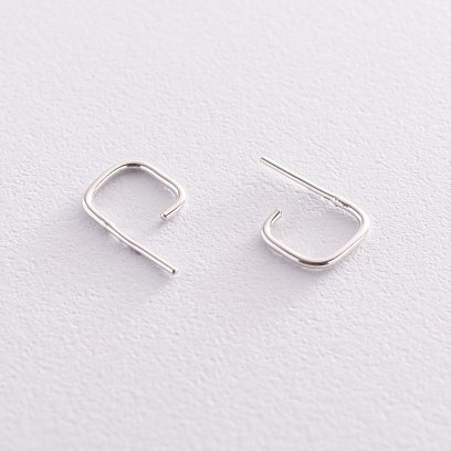 Серьги - пусеты "Элис" в серебре 122989