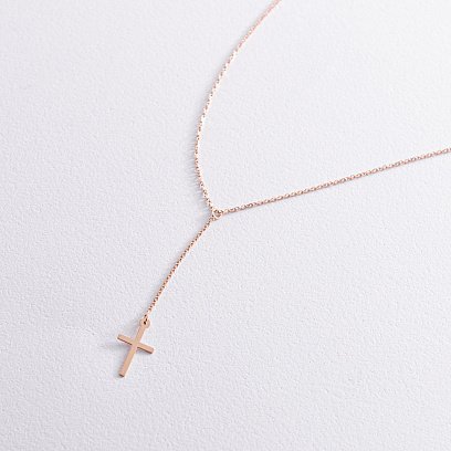 Золотое колье - галстук с крестиком 860463