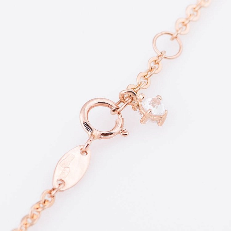 Золотой браслет на ногу б02720 от ювелирного магазина Оникс - 2