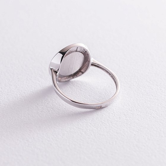 Каблучка "Love" в білому золоті (емаль) к06541 №3