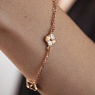 Золотой браслет "Клевер" б05798 от ювелирного магазина Оникс - 5