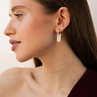 Сережки у червоному золоті (фіаніти) с08490 от ювелирного магазина Оникс