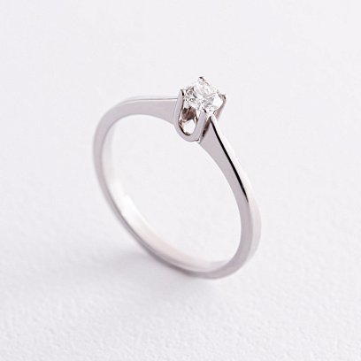 Помолвочное золотое кольцо с бриллиантом 24051121