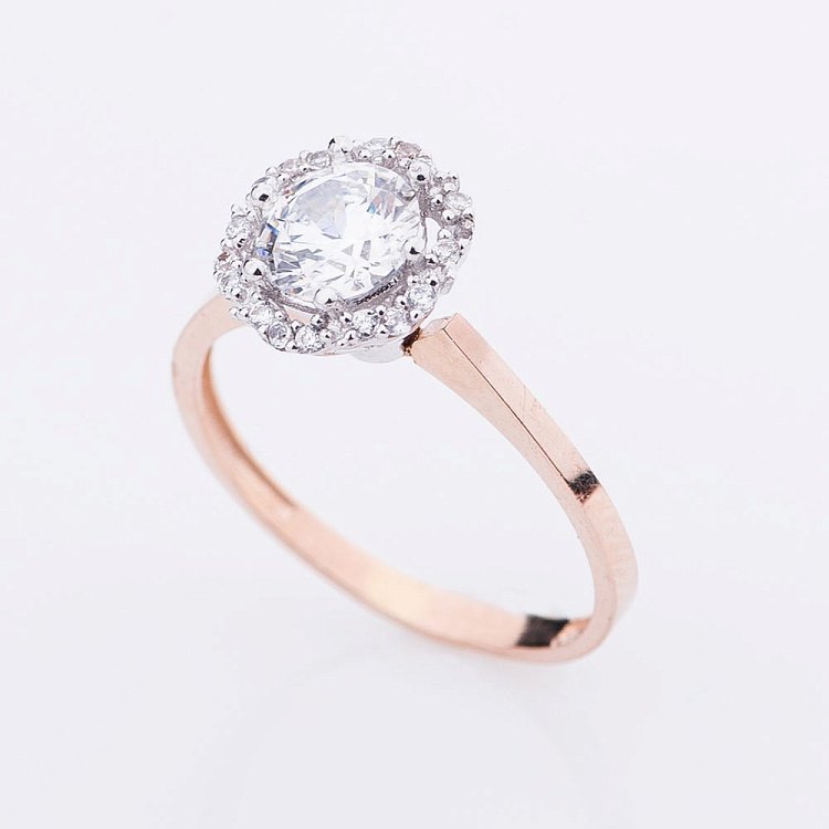 Золота заручальна каблучка к02767 від ювелірного магазину Онікс