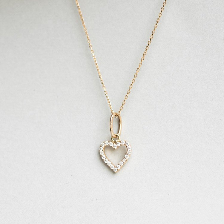 Золота підвіска "Серце" (фіаніти) п02908 від ювелірного магазину Онікс - 2