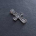 Срібний православний хрест з чорнінням 132558 от ювелирного магазина Оникс - 2