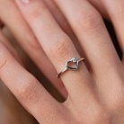 Золотое кольцо "Сердечко" с бриллиантом кб0502z от ювелирного магазина Оникс - 3