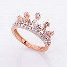 Золотое кольцо "Корона с фианитами" к04535 от ювелирного магазина Оникс