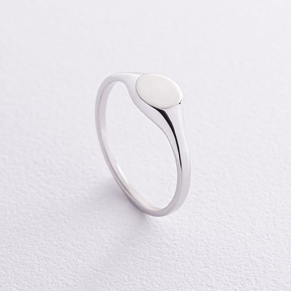 Печатка в білому золоті (можливе гравіювання) к07516 №3