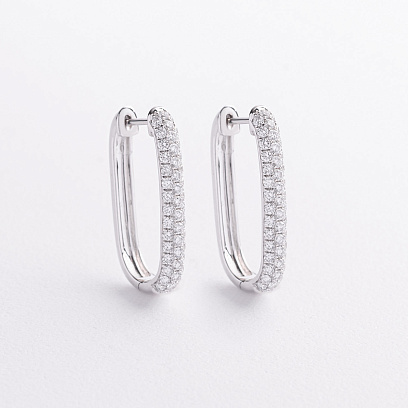 Золоті сережки з діамантами сб0677mi