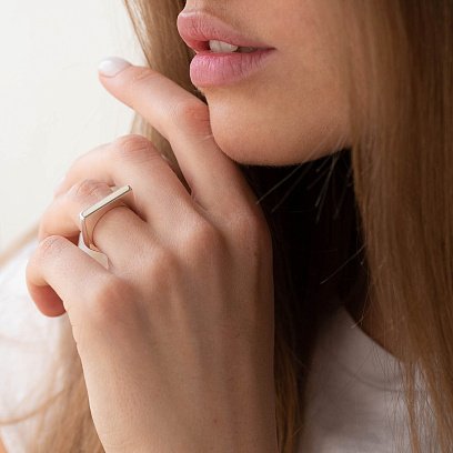 Серебряное кольцо "Оригинальность" 112563 №6