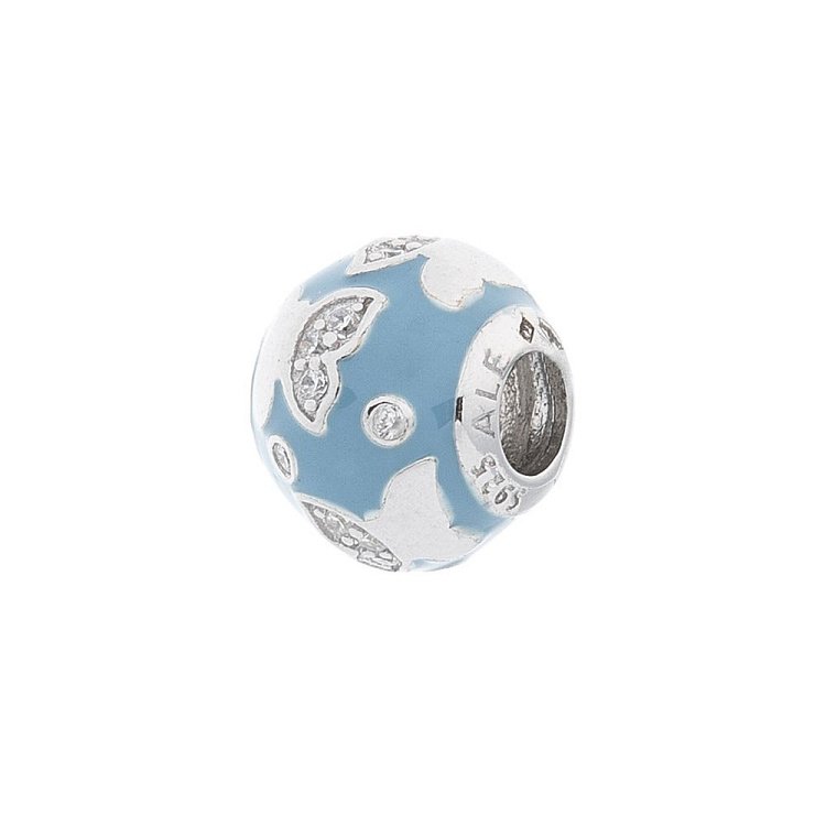 Серебряный шарм с бабочками 132607 от ювелирного магазина Оникс - 1