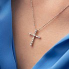 Хрестик у білому золоті з діамантами пб0309nl от ювелирного магазина Оникс - 1