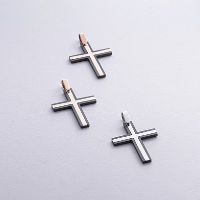 Крест из красного золота (циркон) 503-00007 №7