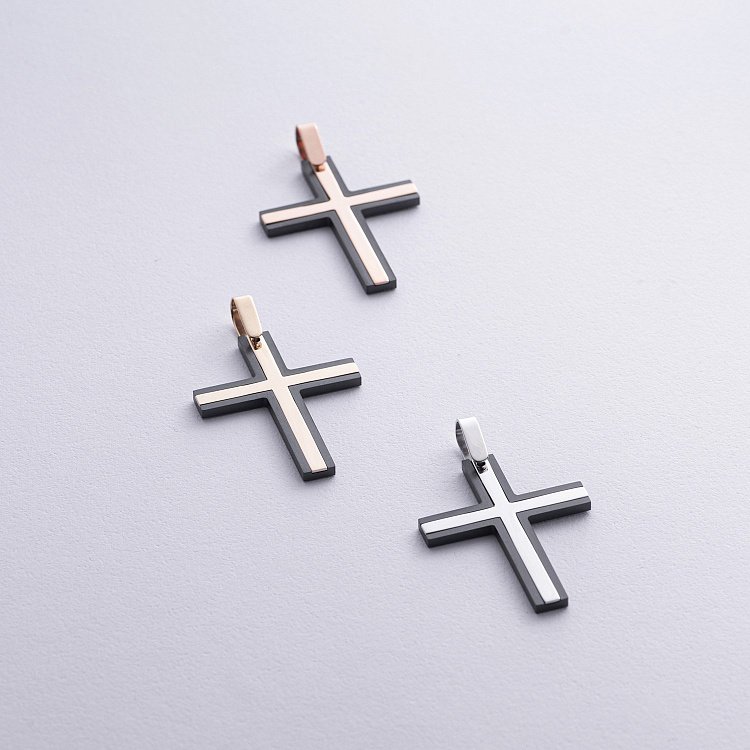 Крест из красного золота (циркон) 503-00007 от ювелирного магазина Оникс - 6