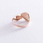 Золотое кольцо с фианитами к06374 от ювелирного магазина Оникс - 3