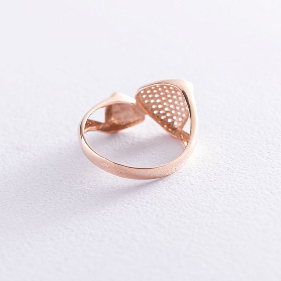 Золотое кольцо с фианитами к06374 №4