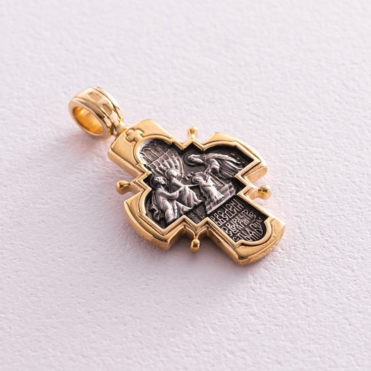 Православний хрест Розп'яття. Введення в Храм Пресвятої Богородиці " 131455 від ювелірного магазину Онікс - 1