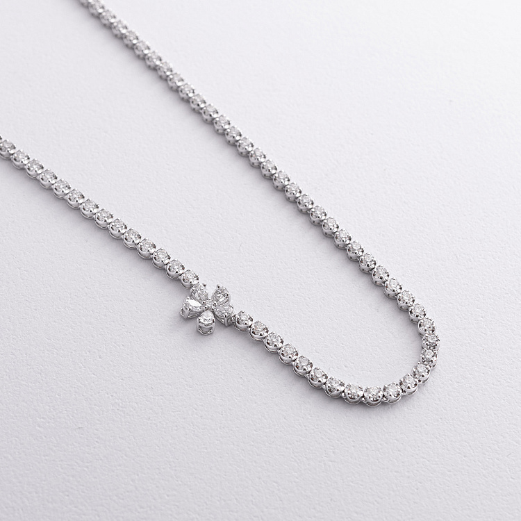 Золоте кольє "Квітка" з діамантами колб0172pu від ювелірного магазину Онікс - 4