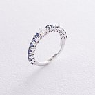 Золотое кольцо "Сердце" (сапфир, бриллиант) кб0259ar от ювелирного магазина Оникс